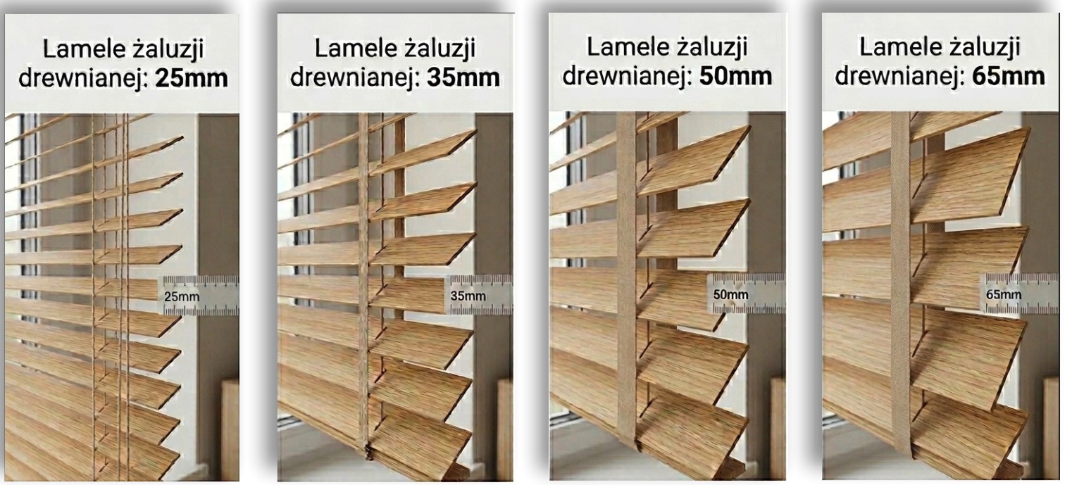 rozmiary zaluzji